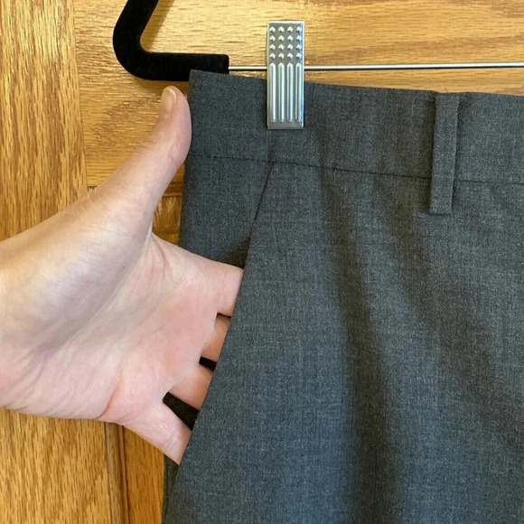 Gap Straight Fit Favorite Trouser Stretch Size 12 Charcoal Gray Y2K 90s - Picture 3 of 6